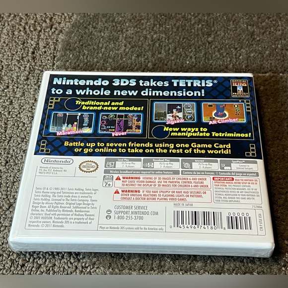 *Factory Sealed* Tetris: Axis Nintendo 3DS Video Game - October 2, 2011 - Puzzle - Picture 8 of 11